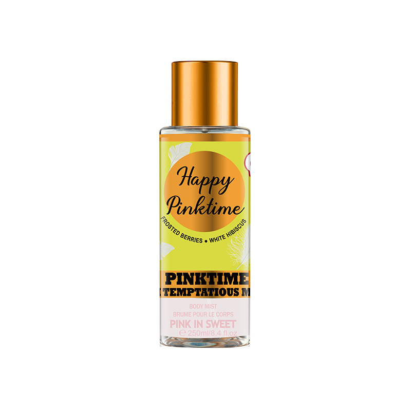 B0021-PK-3 Niebla corporal para mujer Happy Pinktime de 250 ml